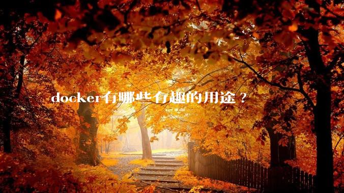 docker有哪些有趣的用途?