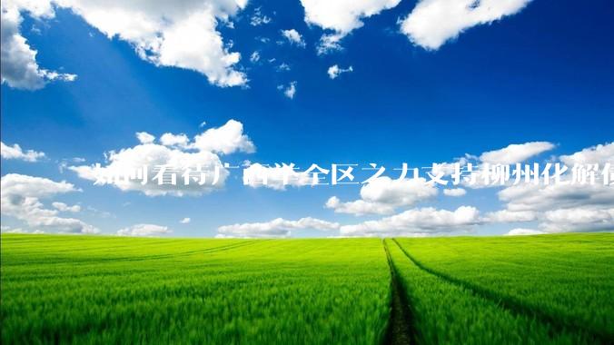 如何看待广西举全区之力支持柳州化解债务？为什么最近地方债又重回公众视野？
