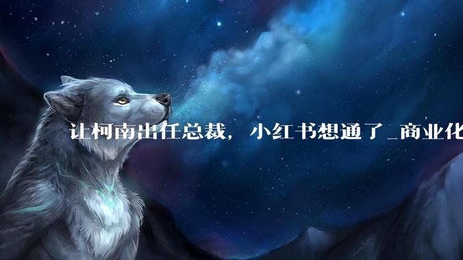 让柯南出任总裁，小红书想通了_商业化_帕鲁_社区
